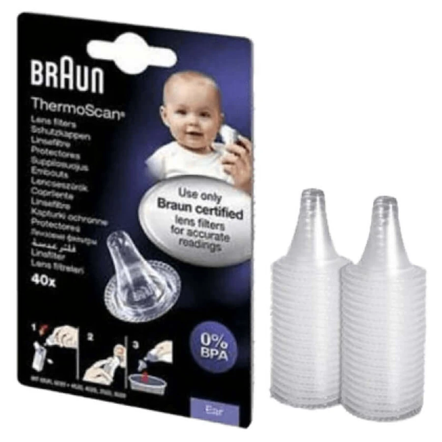 Cappucci protettivi monouso Braun per ThermoScan 40 pz.