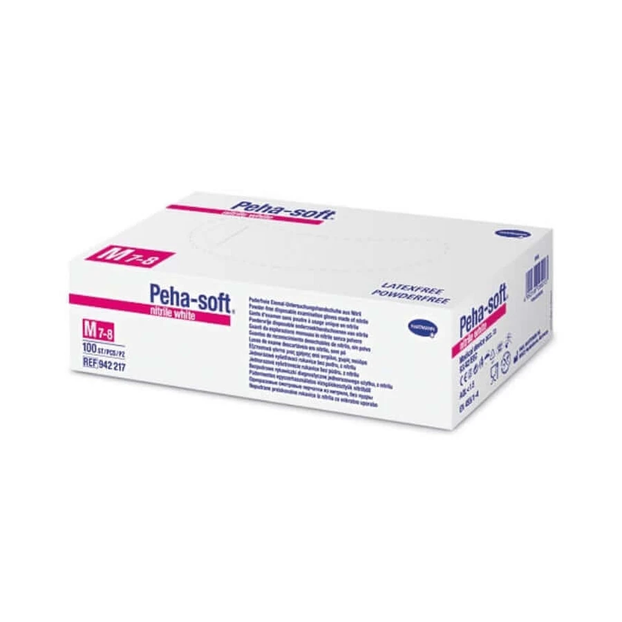Peha-soft Nitril alb Unt.Hands.unster 100 buc.