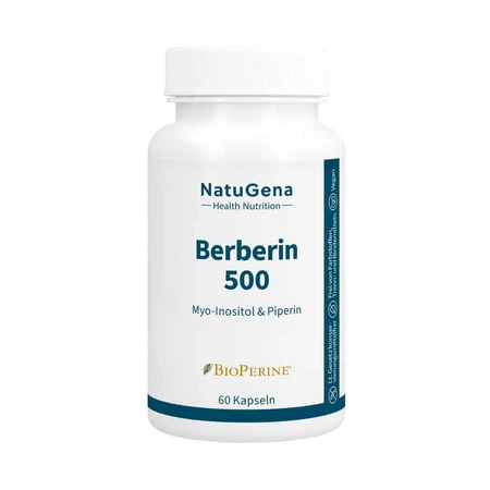 Berberin 500 Myo-inositol & Piperina Cápsulas Veganas 60 Cápsulas