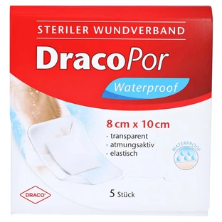Dracopor apósito impermeable para heridas 8x10cm estéril 5 uds.