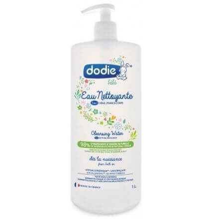 Acqua detergente 3 in 1 per seduta, viso e corpo, 1000 ml, Dodie