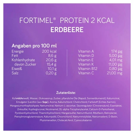 Fortimel Protein 2kcal aromă de căpșuni 32X200 ml