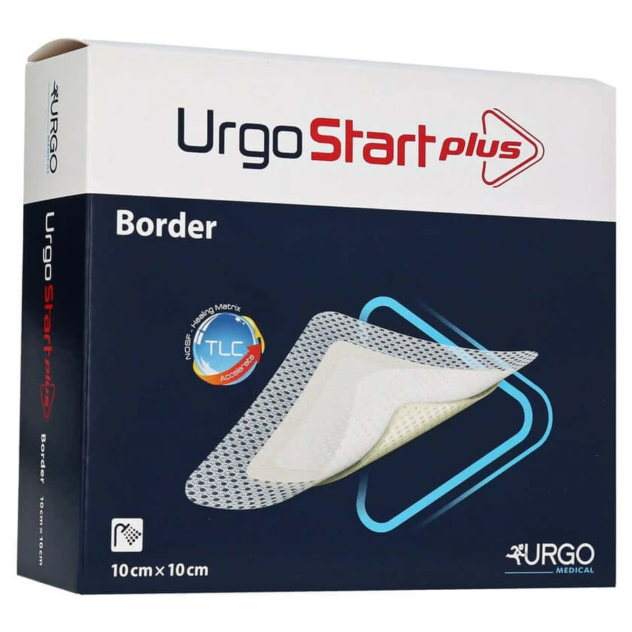 Urgostart Plus Border 10x10 cm Medicazione per ferite 10 pz.