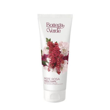 Crema corporal, hidratante, con extracto de pimienta rosa Pepe Rosa, 200 ml, Bottega Verde