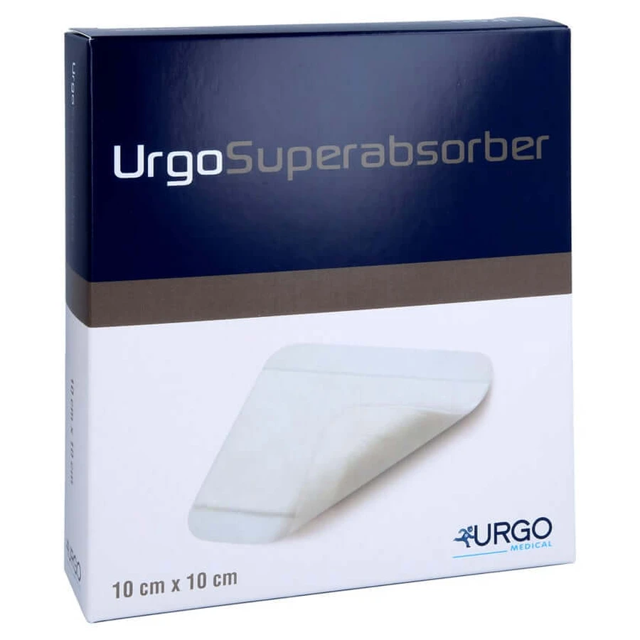 Urgosuperabsorber 10x10 cm zwachtel 25 st.