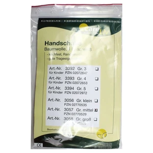 Guantes de algodón trenzado medianos 2 uds.