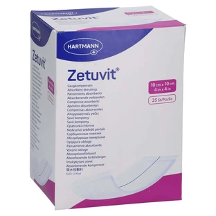 Zetuvit absorberende kompressen steriel 10x10 cm 25 st.