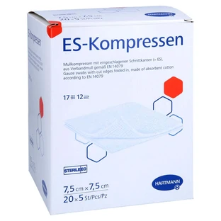 Es-comprese sterile 7,5x7,5 cm pachet vrac 20X5 buc