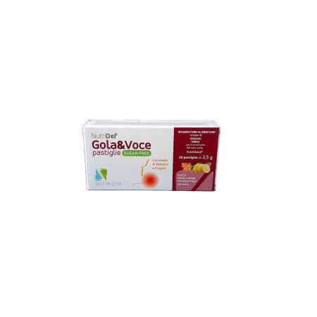 Gotas masticables de miel de manuka y limón sin azúcar Gola &amp; Voce Nutridef, Nutrileya