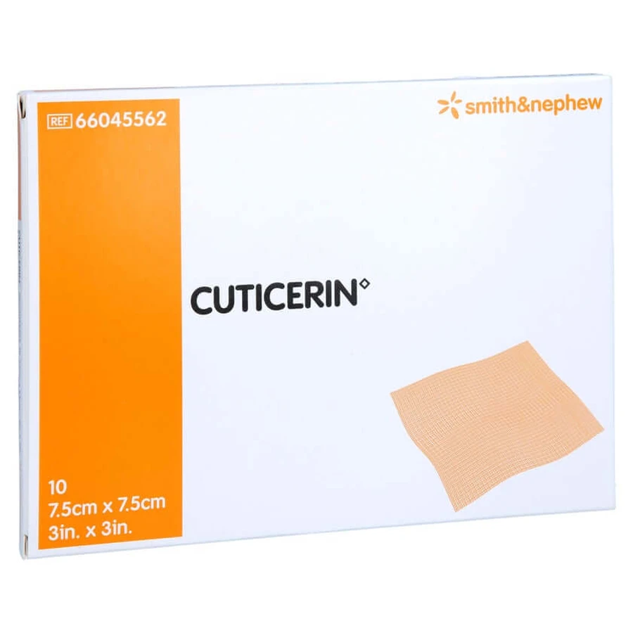Cuticerin 7,5x7,5 cm Gaze m.Salbenbeschi 10 St
