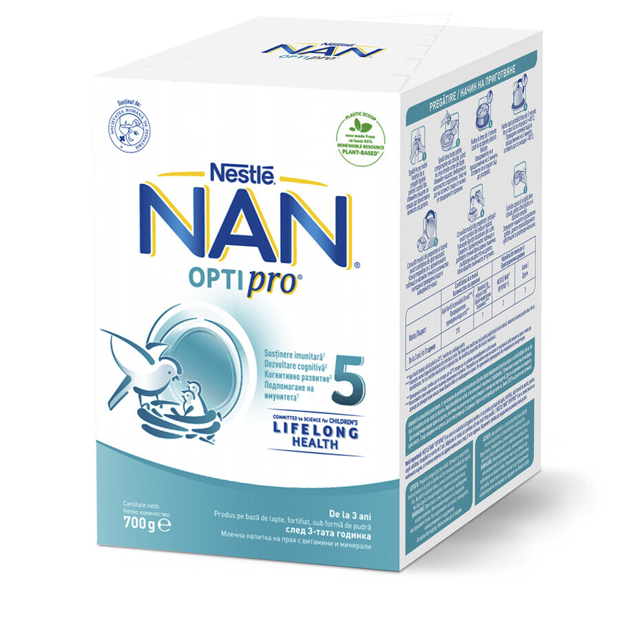 Nan 5 Optipro melkpoeder, 700 g, Nestle