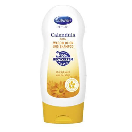 Gel de ducha y champú de caléndula, 0 meses+, 230 ml, Bubchen