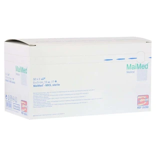 Compresses à fente 5x5 cm stériles 12 plis 50X2 pcs.