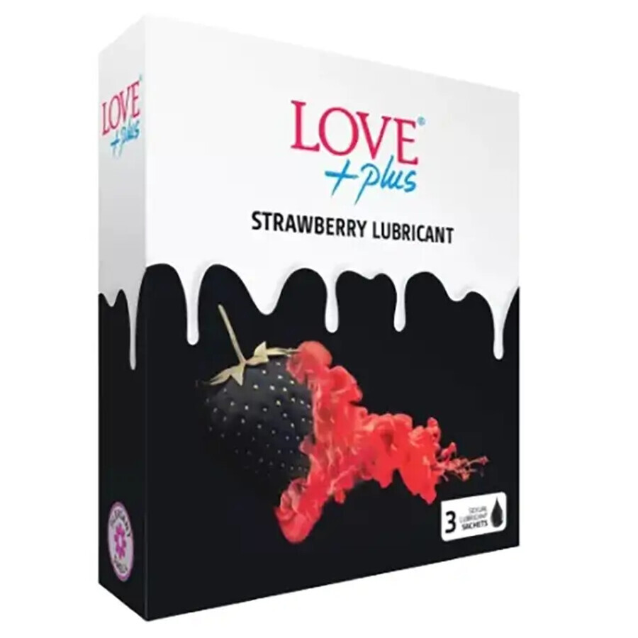 Lubrificante al gusto di fragola, 3x15 ml, Love Plus