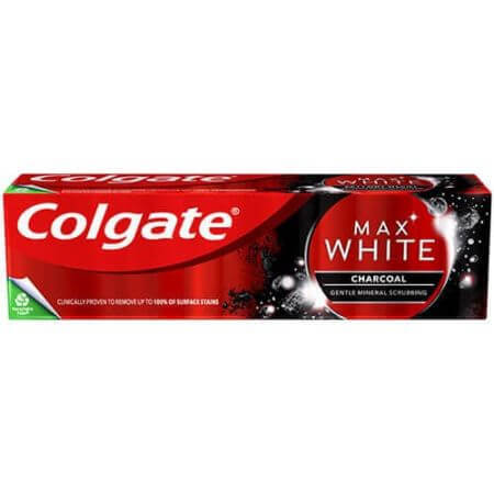 Pasta dentífrica Max White Charcoal, 75 ml, Colgate