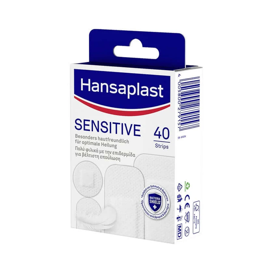 Pansements Hansaplast Sensitive, paquet de 40