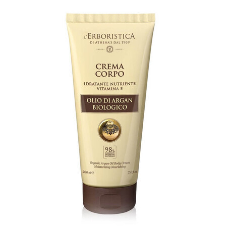 Crema corporal hidratante con aceite de argán y vitamina E, 200 ml, L'Erboristica