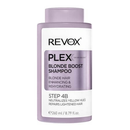 Sampon nuantaor pentru par blond B77 Plex, 260 ml, Revox