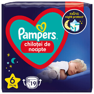 Stop&amp;Protect pañales noche, No.6, 15+ kg, 19 pzs, Pampers