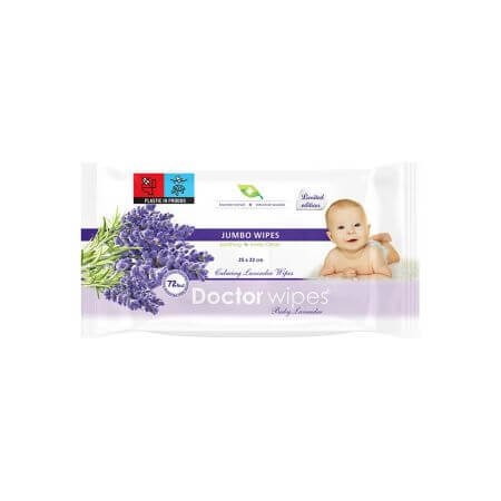 Servetele umede cu lavanda Jumbo Pack, 72 buc, Doctor Wipes