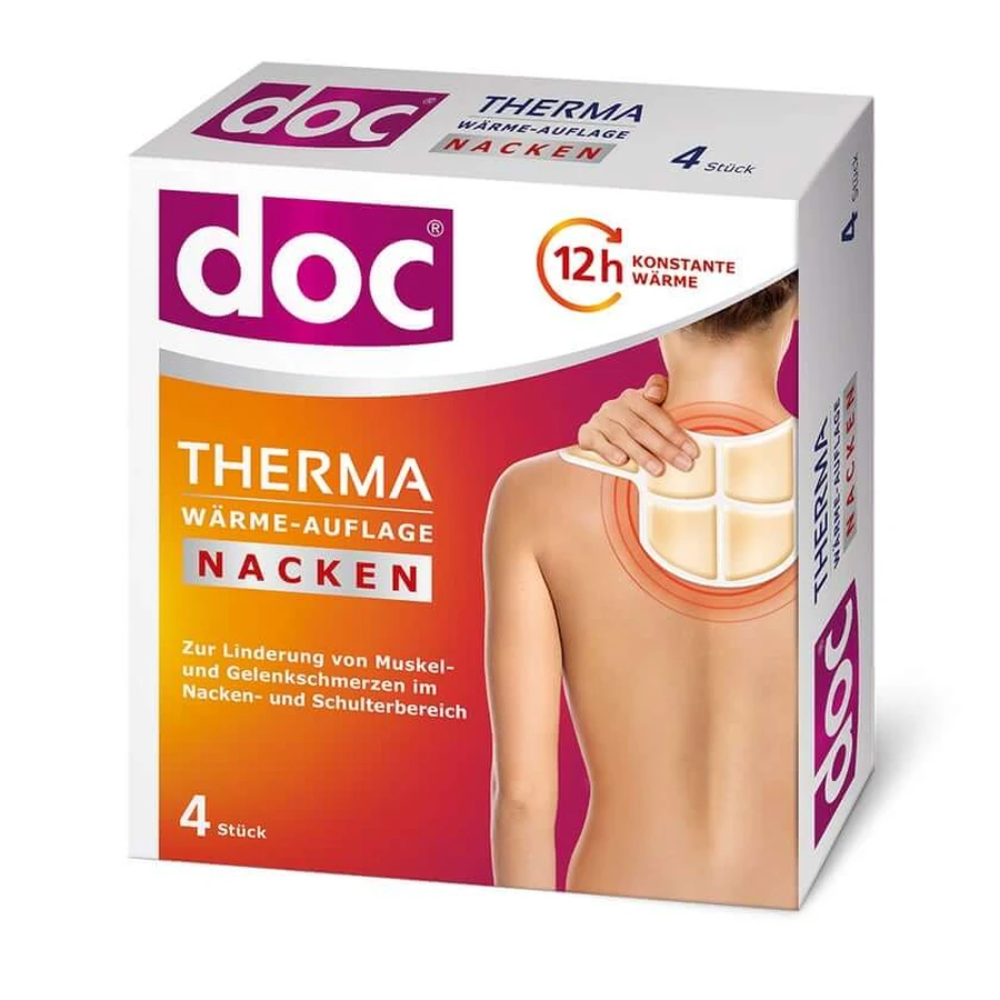 Almohadilla térmica para el cuello doc Therma, paquete de 4 unidades