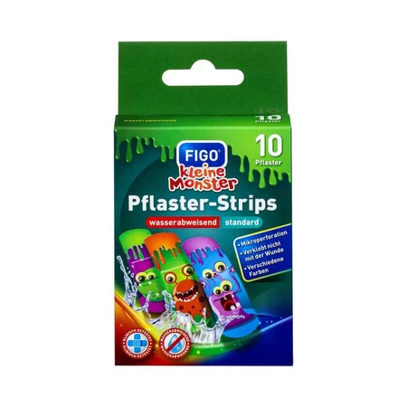 Bandaje pentru copii Figo „Mici monștri“ – 10 bucăți