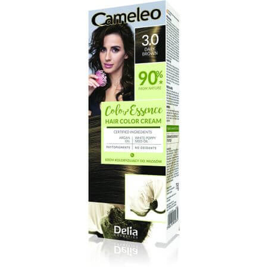 Tinte de pelo Cameleo Color Essence, 3.0 Castaño Oscuro, Delia Cosmetics