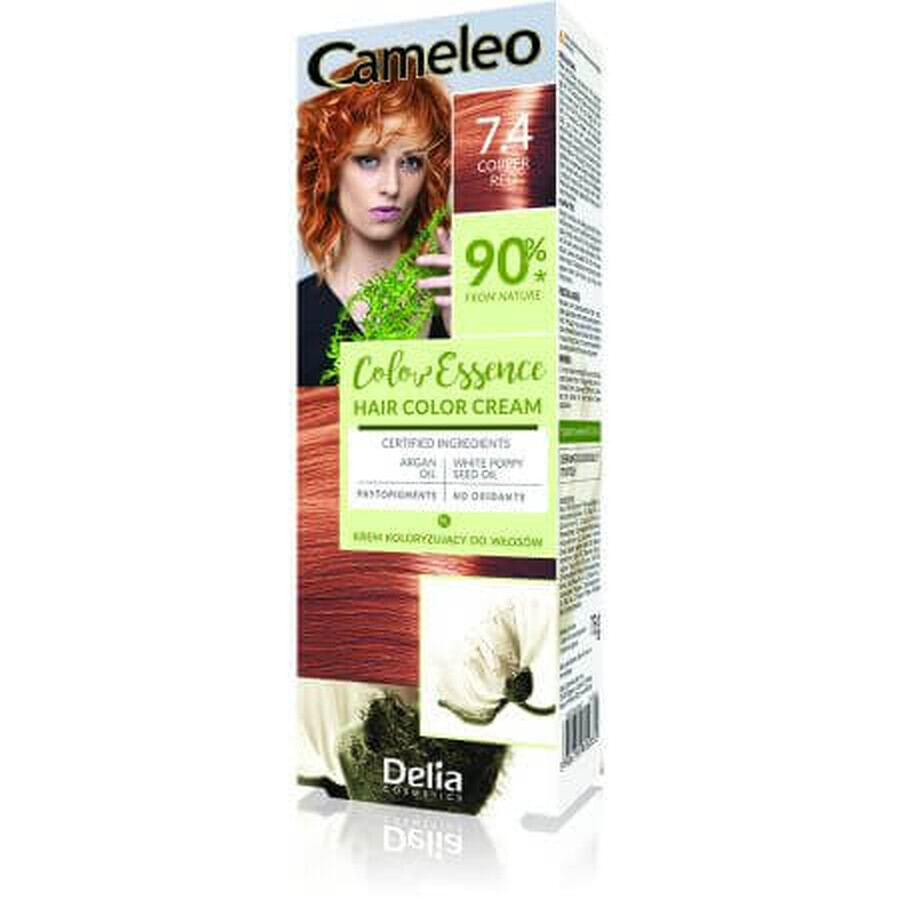 Tinte de pelo Cameleo Color Essence, 7.4 Rojo Cobre, Delia Cosmetics