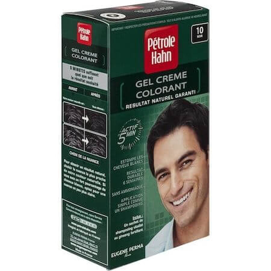 Tinte de pelo sin amoníaco para hombres, Negro, nº 10, Petrole Hahn