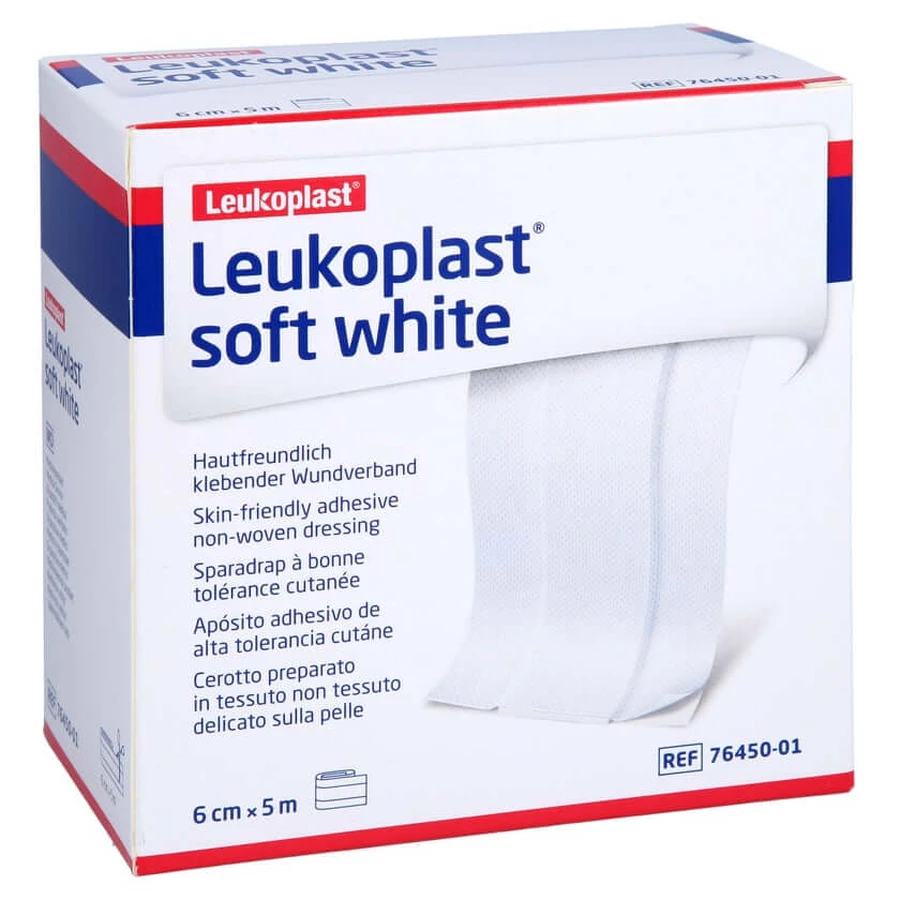 Leukoplast Soft White pleister, 6 cm x 5 m, 1 rol
