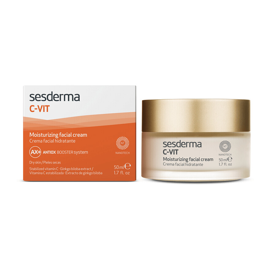 Sesderma C-Vit Crema Hidratante Piel Seca, 50 ml