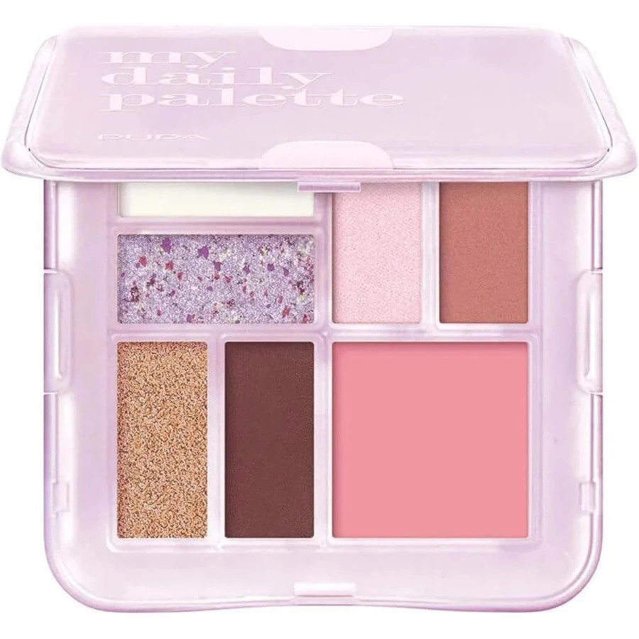 Pupa My Daily Palette – paleta cieni do powiek o różnorodnych wykończeniach nr 003 Lilac Breeze: ceny i cechy