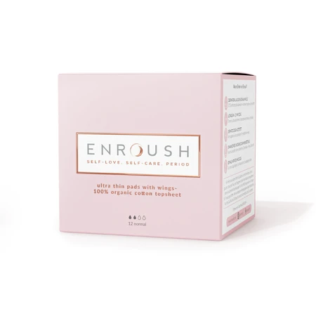 Enroush Algodón Absorbente Ecológico Normal x 12pcs