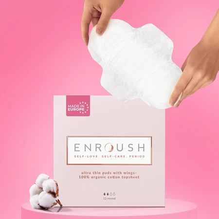 Enroush Algodón Absorbente Ecológico Normal x 12pcs