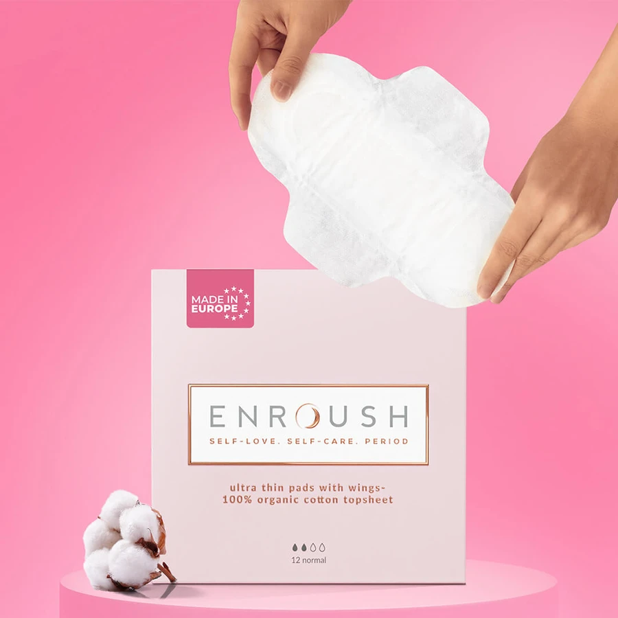 Enroush Algodón Absorbente Ecológico Normal x 12pcs