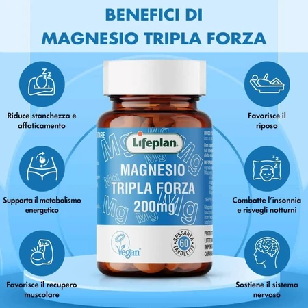 Magnesio tripla forza 60 tavolette - integratore di minerali