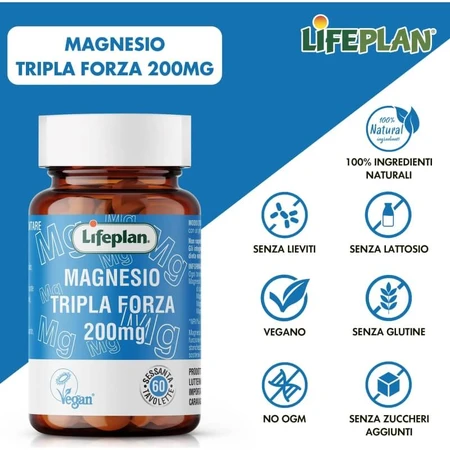 Magnesio tripla forza 60 tavolette - integratore di minerali