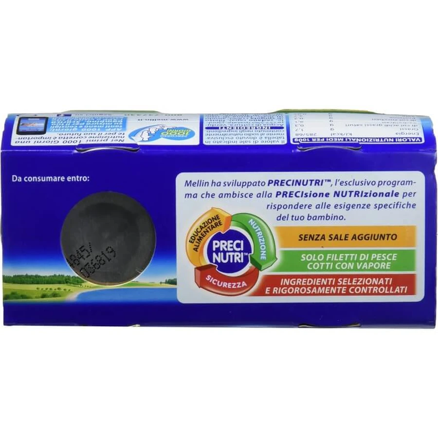 Mellin Piure de bar și legume 160 g