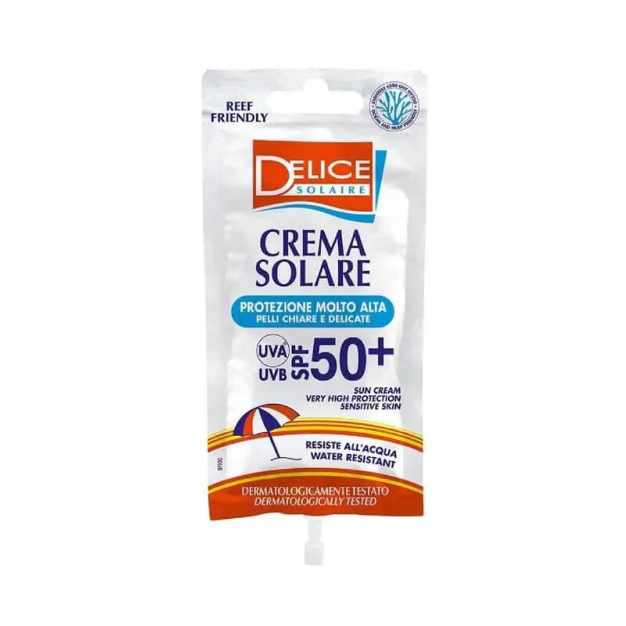 Crème solaire « Délices Solaire » SPF 50+, protection très élevée - sachet de 50 ml