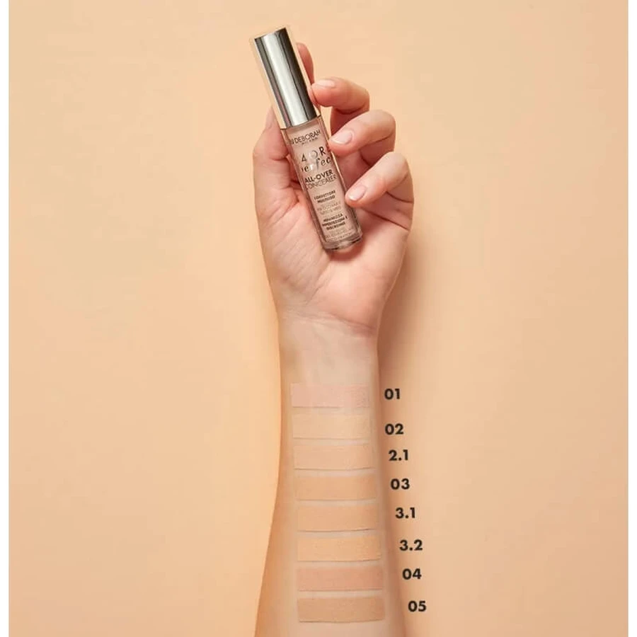 Deborah 24-Hour Perfect All-Over Concealer – korektor w płynie nr 04 Apricot: ceny i cechy