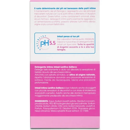 Infasil Soothing pH 5,5 - Gel limpiador íntimo hidratante, 200 ml
