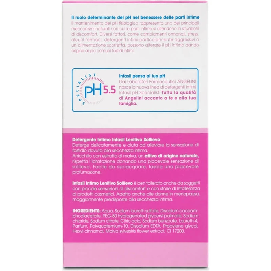 Infasil Soothing pH 5,5 - Gel limpiador íntimo hidratante, 200 ml