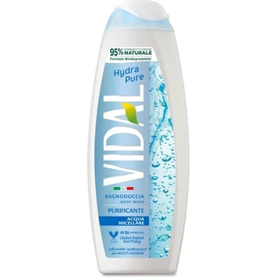 Vidal Hydra pure – gel de duș cu apă micelară, 500 ml
