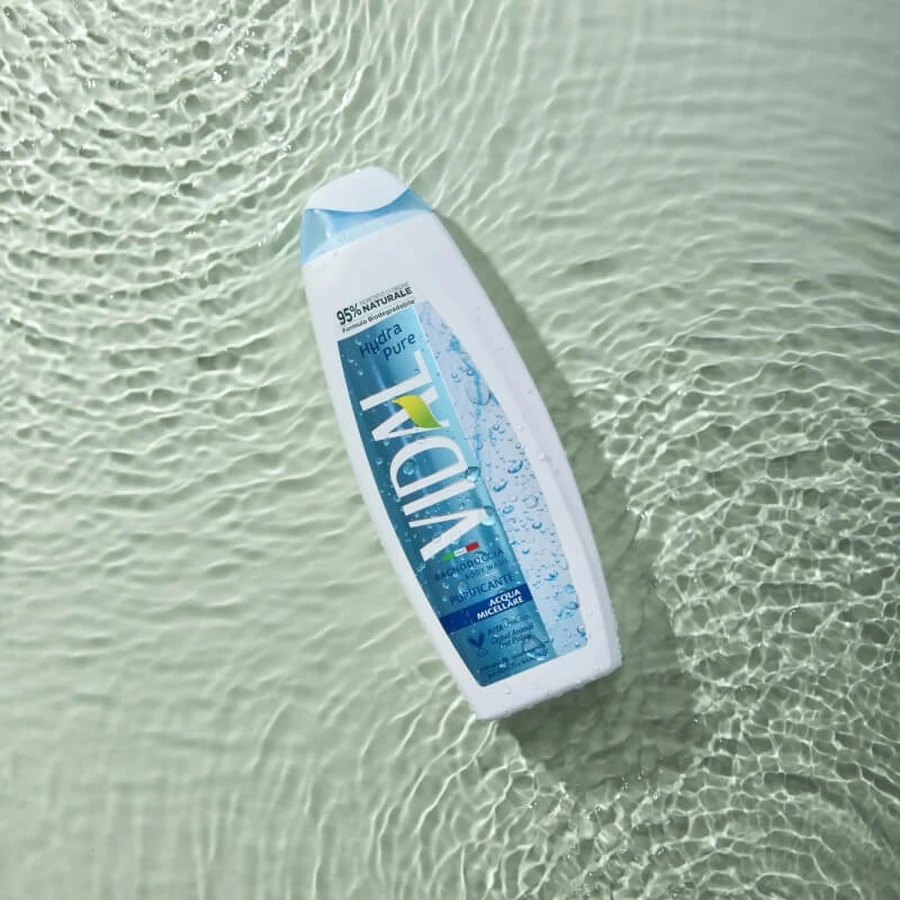 Vidal Hydra pure – gel de duș cu apă micelară, 500 ml