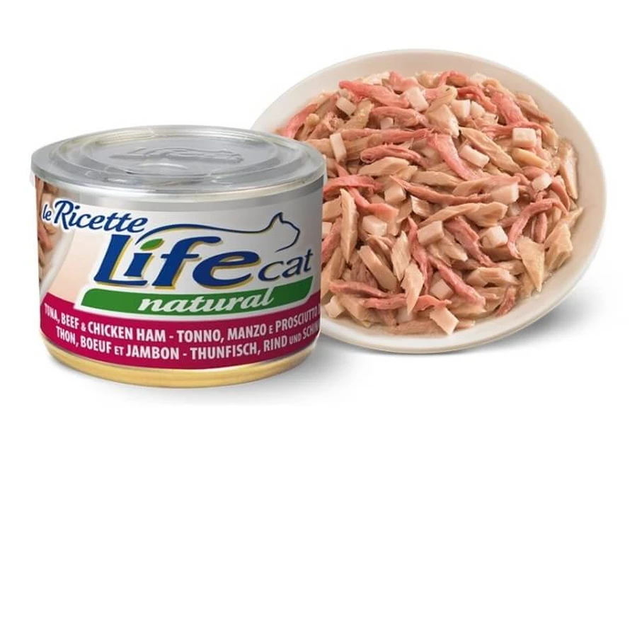 Life Petcare Life Cat Natural Tonnetto cu carne de vită – hrană completă pentru pisici, 85 g