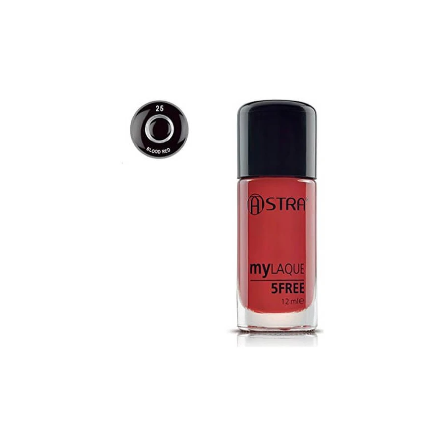 Astra my laque 5 free – lac de unghii ultra-strălucitor nr. 25 blood red