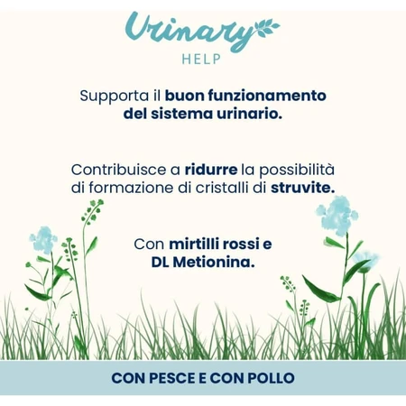 Almo Nature Urinary Help Poisson et Poulet - Aliment humide complet pour chats adultes souffrant de troubles urinaires, 6 x 70 g