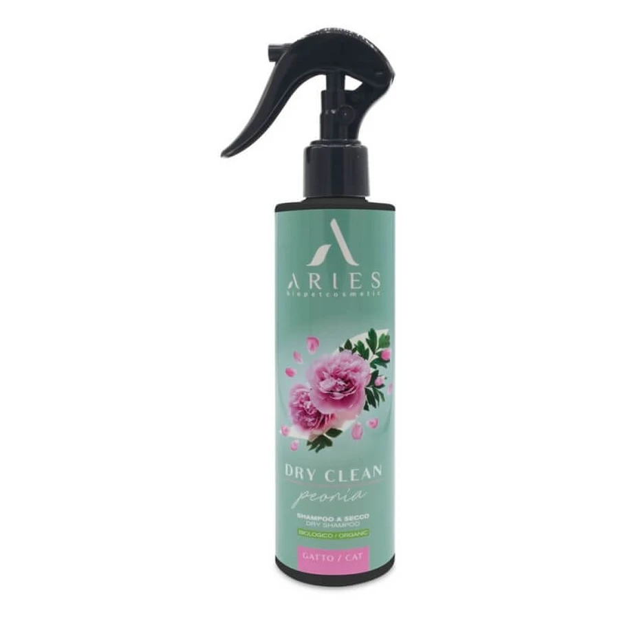 Aries biopetcosmetic Dry clean peonia - shampoo a secco spray per gatti con estratto di peonia 250 ml