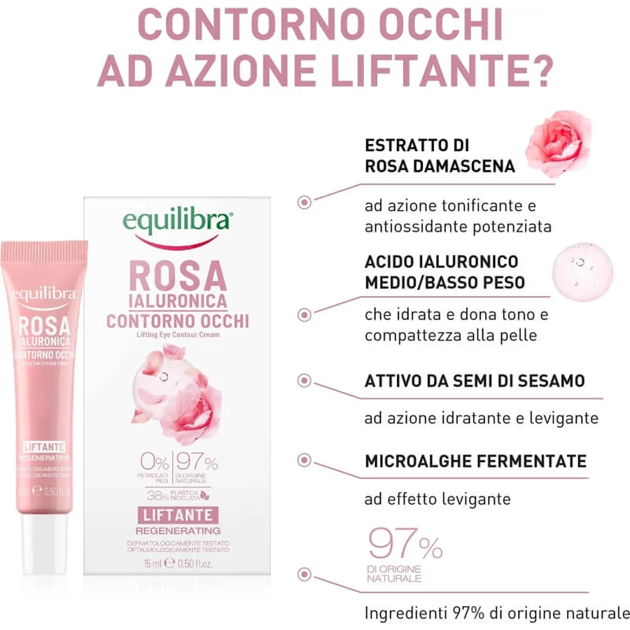 Equilibra rosa ialuronica - contorno occhi liftante 15 ml