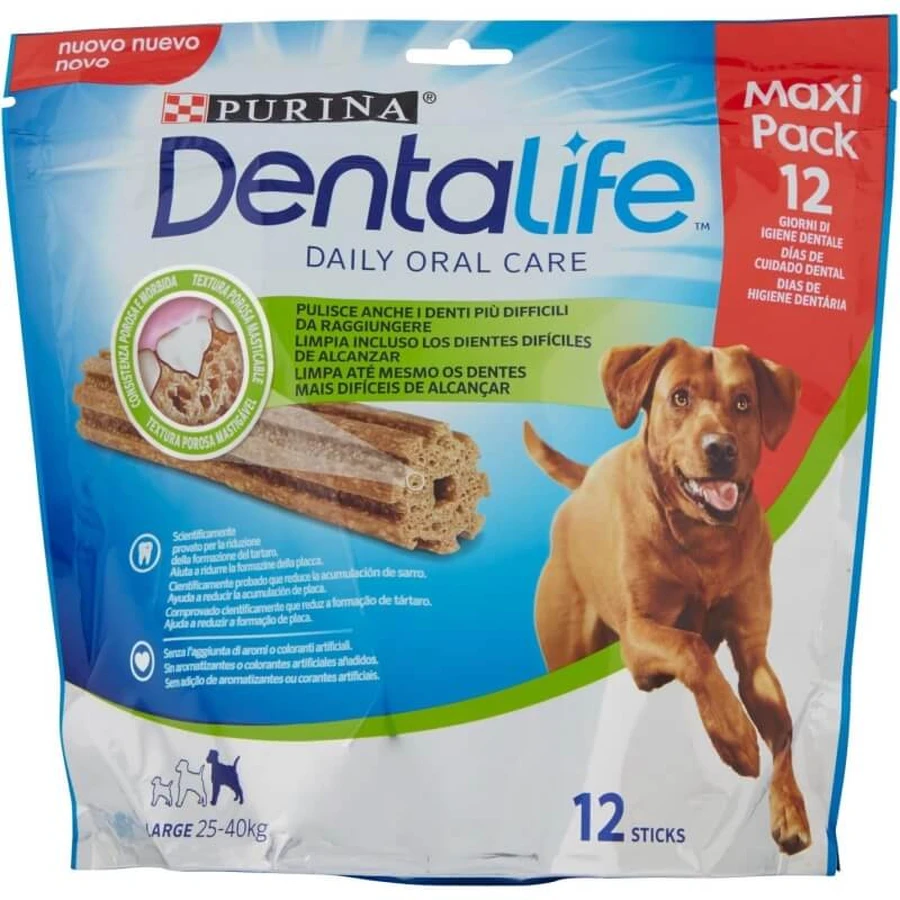 Dentalife - 12 tandstokjes tegen tandplak en tandsteen voor grote honden